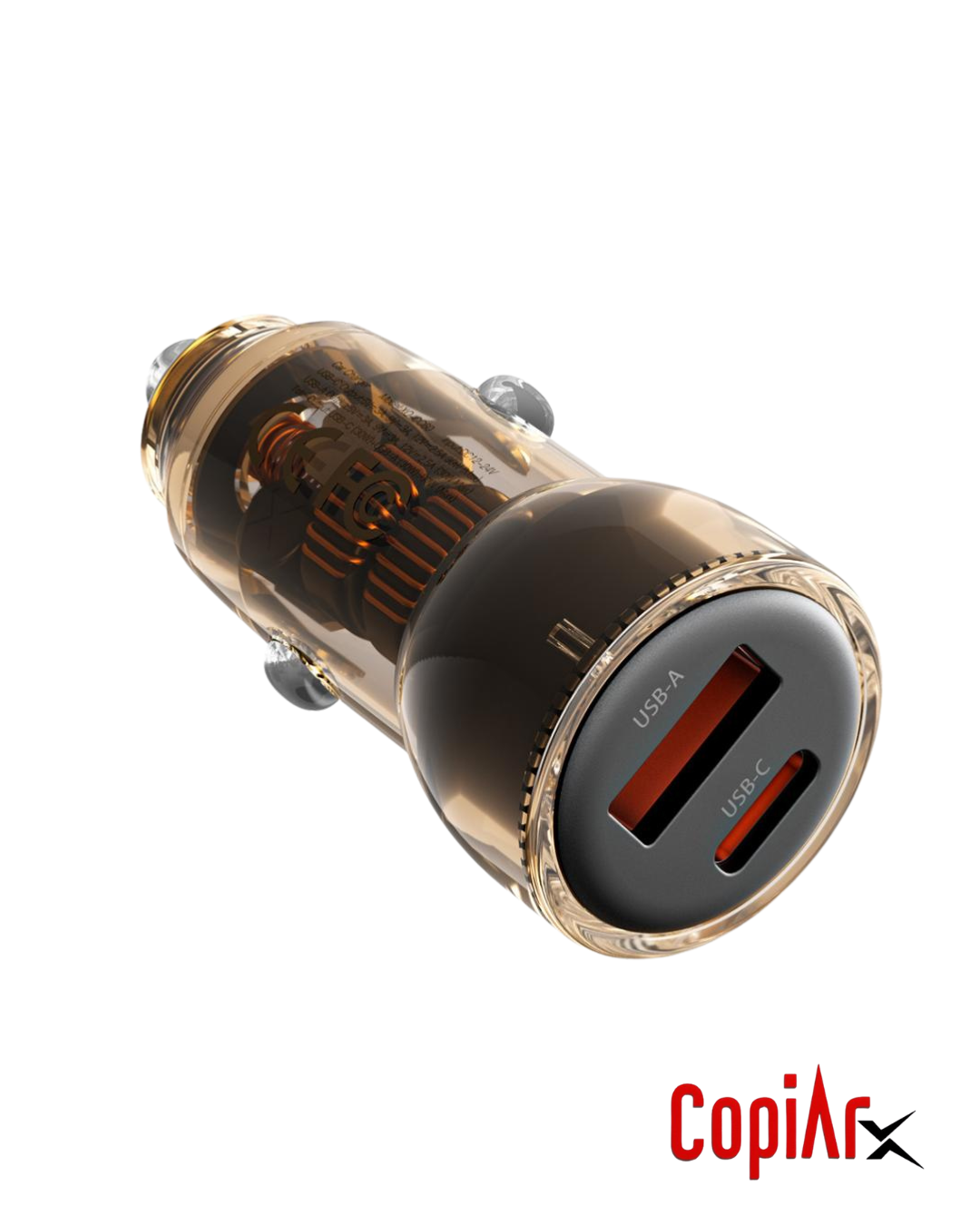 CARGADOR P/AUTO USB + TIPO C CON CABLE