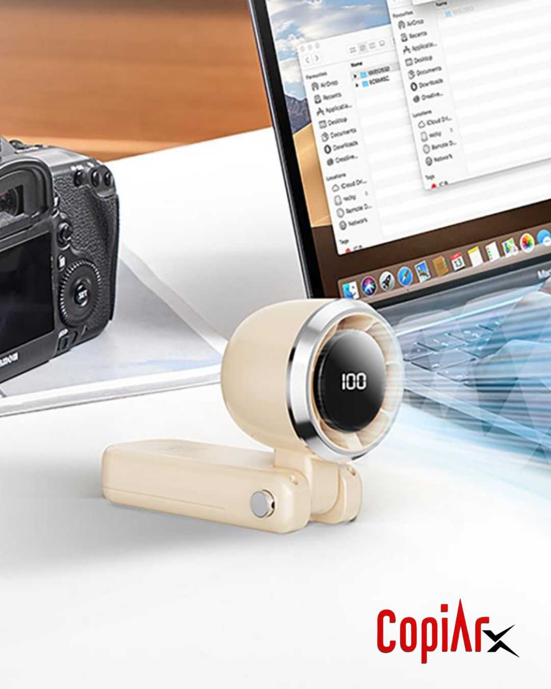 VENTILADOR PORTATIL / ESCRITORIO (Ángulo 180°)