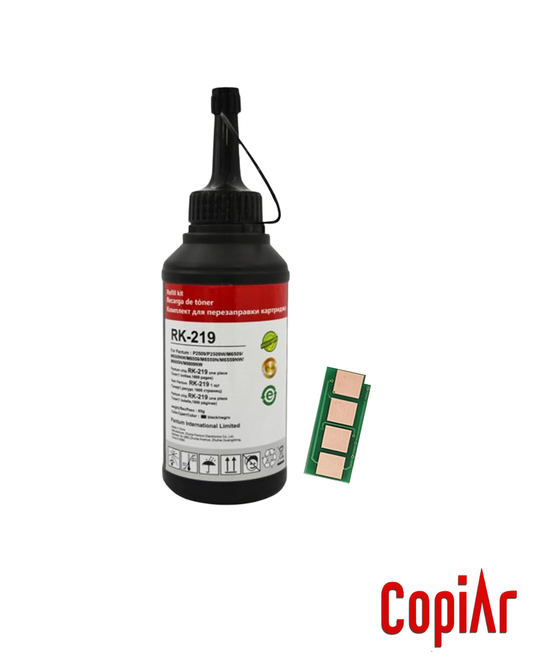 KIT DE RECARGA DE TONER PANTUM PB219 ALTERNATIVO + CHIP